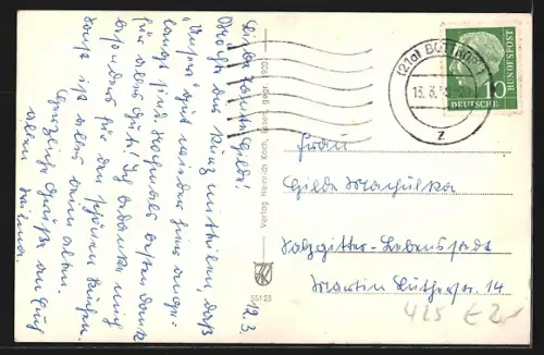 AK Bottrop, Overbeckshof mit grossen Wasserspielen