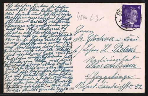 AK Dessau, Denkmal des alten Dessauers