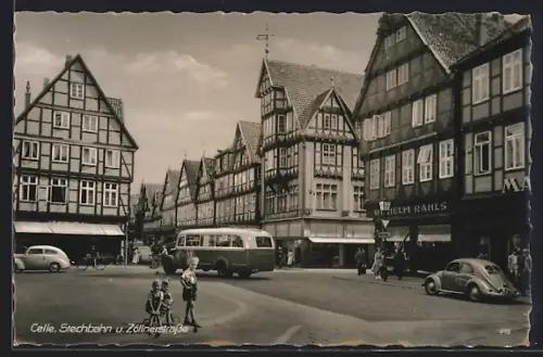 AK Celle, Stechbahn, Zollnerstrasse, Fachwerkhäuser