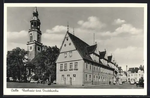 AK Celle, Rathaus und Stadtkirche