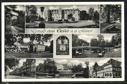 AK Celle a.d. Aller, Schloss, Schlosspark, Museum