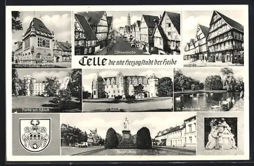 AK Celle, Schloss, Zöllnerstrasse, Vaterländisches Museum