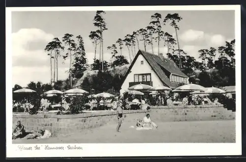AK Hannover-Garbsen, Gasthaus Blauer See, Auto-Rast, Strandbad