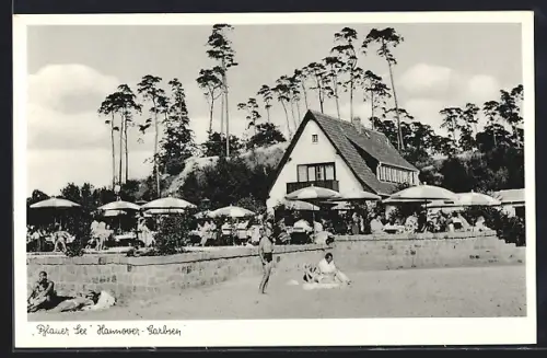 AK Hannover-Garbsen, Restaurant Blauer See, Strandbad, Auto-Rast