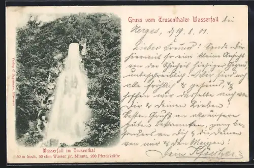 AK Trusenthal, Wasserfall im Trusenthal