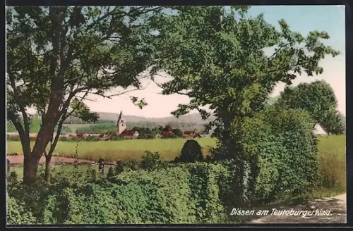 AK Dissen am Teutoburger Wald, Blick auf Kirche und Landschaft