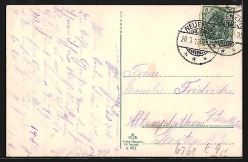 AK Ahrtal /Mariental, Ortsansicht mit Weinbergen und Flusspartie