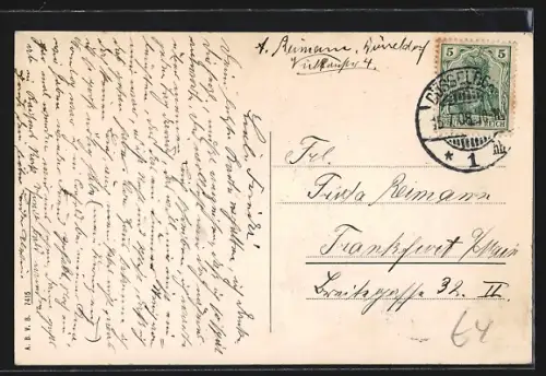 AK Düsseldorf, Radschläger auf dem Platz