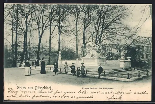 AK Düsseldorf, Kriegerdenkmal im Hofgarten