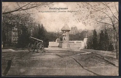 AK Recklinghausen, Kriegswahrzeichen Eiserner Bergmann