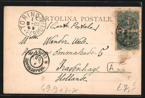 AK Torino, Superga, col funicolare, Bergbahn