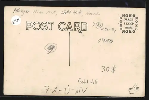 AK Gold Hill, NV, Merger Mine Mill, Erdölförderung