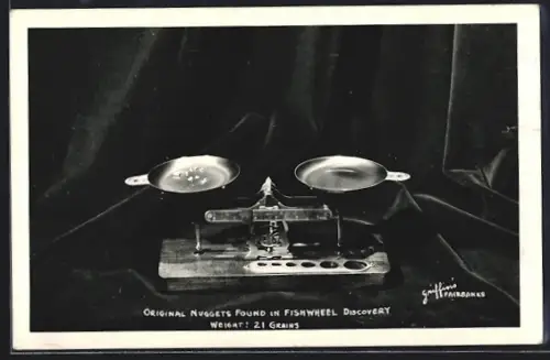 AK Original Nuggets found in Fishwheel Discovery, Waage, Gold