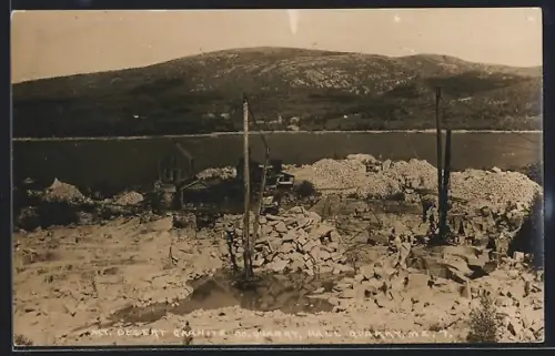 AK Hall Quarry, ME, Mt Desert Granite Co. Quarry, Bergbau