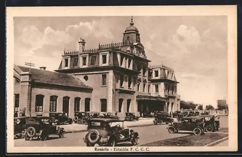 AK Rosario, Estación F. C. C. C., Bahnhof