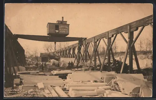 AK Carthage, MO, Carthage Stone Co., Building Quarry, Bergbau