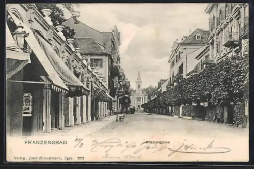 AK Franzensbad, Kirchengasse