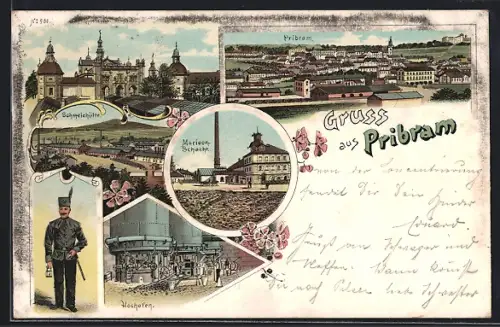 Lithographie Pribram, Svara Hora, Marianska Sachta, Vysaka pec