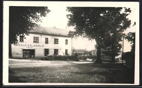 AK Wohlau-Dobrý, Obchod Kolonialni A. Netika