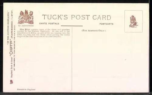 Künstler-AK Raphael Tuck & Sons Nr. 9747: In the Scottish Highlands