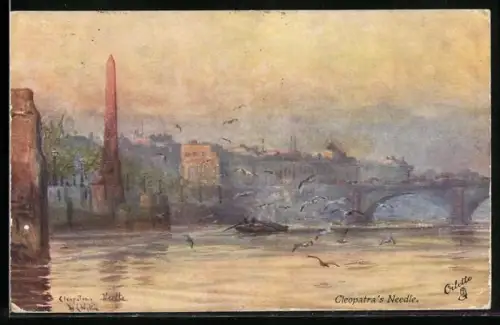 Künstler-AK Raphael Tuck & Sons Nr. 7514: Cleopatra's Needle