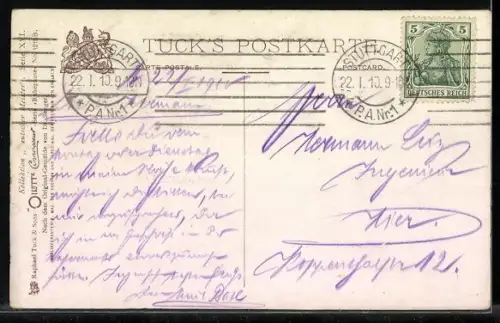 Künstler-AK Seeger: Ruhepause, Mutter macht mit ihren Töchtern Rast an einer Steinmauer