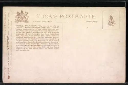 Künstler-AK Leipzig, Concerthaus