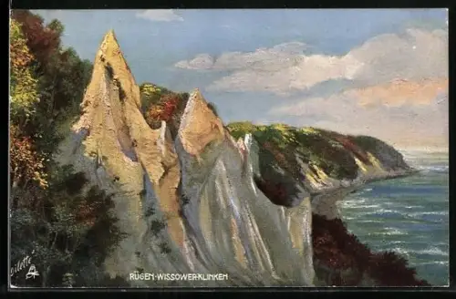 Künstler-AK Rügen, Wissower Klinken