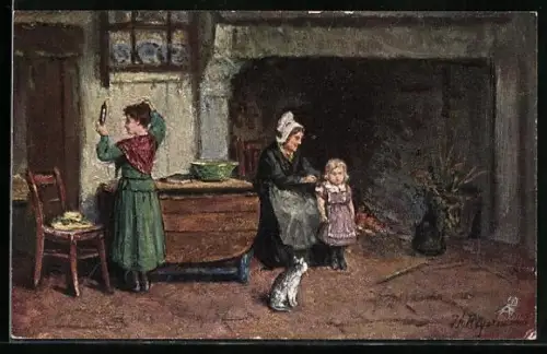 Künstler-AK Raphael Tuck & Sons Nr. 1529: Flemish Cottage homes