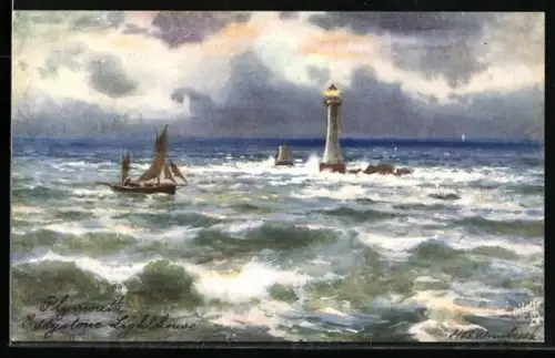 Künstler-AK Raphael Tuck & Sons Nr. 7507: Plymouth, Eddystone Lighthouse