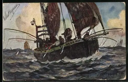 Künstler-AK Raphael Tuck & Sons Nr. 2817: Toilers of the Sea