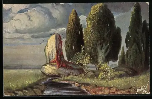 Künstler-AK Raphael Tuck & Sons Nr. 241B: Hünengrab