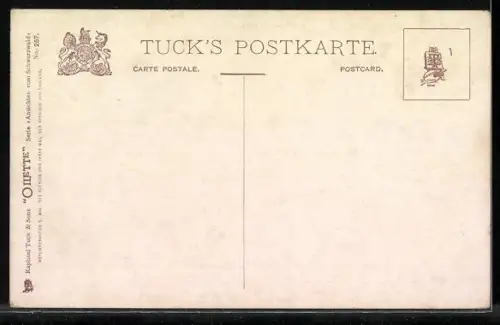 Künstler-AK Raphael Tuck & Sons Nr. 257: zwei Schwarzwälderinnen in Kleidern, Schirm