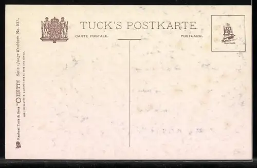 Künstler-AK H. S. B.: Krabbe zwickt Kind ins Beinchen