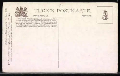 Künstler-AK Raphael Tuck & Sons Nr. 1218: Waldseen, Teich mit Seerosen