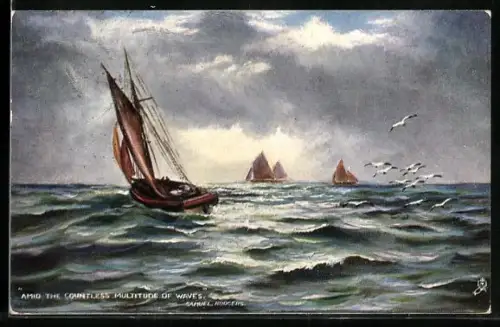 Künstler-AK Raphael Tuck & Sons Nr. 6238: Amid the Countless Multitude of Waves