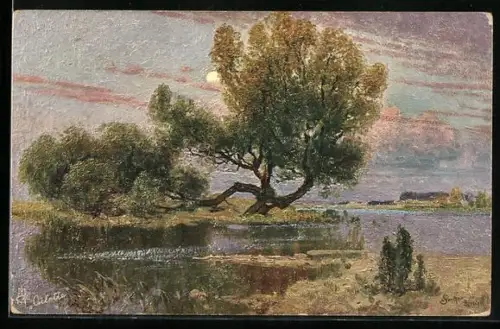 Künstler-AK Raphael Tuck & Sons Nr.964: Landschaft im Frühling