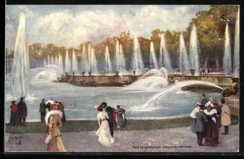 Künstler-AK Raphael Tuck & Sons Nr. 944P No 8: Versailles, Parc, Bassin de Neptune