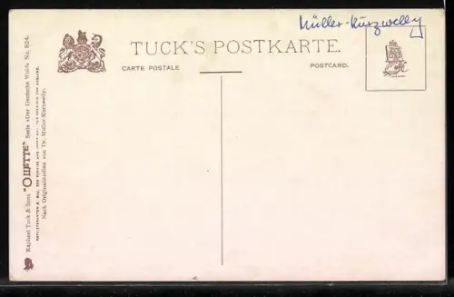 Künstler-AK Raphael Tuck & Sons Nr.824: Aufgehender Mond über einem Wald