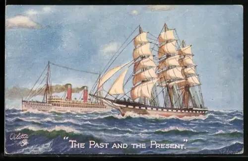 Künstler-AK Raphael Tuck & Sons Nr. 3107: The Past and the Present