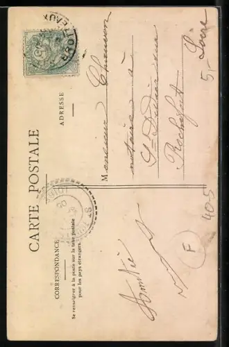 AK Paar im Bett mit Mäusen, Erotik