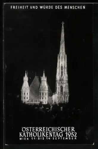 AK Wien, Österr. Katholikentag 1952, Freiheit und Würde des Menschen