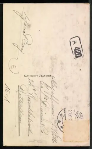 AK Eleganter Herr denkt an junge Frau