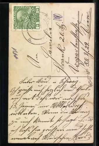 AK Mann bei Frau am Fenster, Erotik