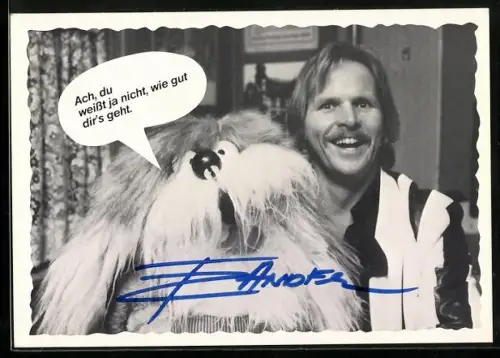 AK Musiker Franz Zander und Herr Feldmann, Autograph