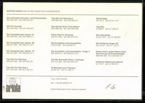 AK Musiker Günter Noris am Piano, Autograph