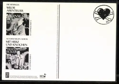 AK Musiker Bernward Büker bei ekstatischem Gesang, Autograph teils vergangen