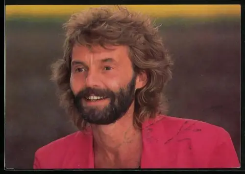 AK Musiker Claus Dittmar mit Lächeln portraitiert, Autograph teils vergangen