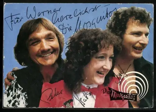 AK Musiker-Gruppe Die Mosquitos im Portrait, Autographen