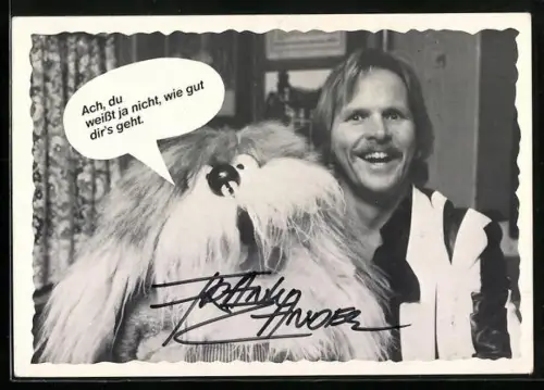 AK Sänger Franz Zander und Herr Feldmann, Autograph